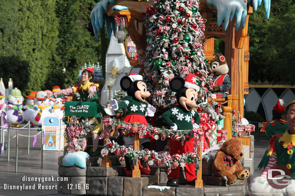 Mickey and the gang on the Mailroom float.