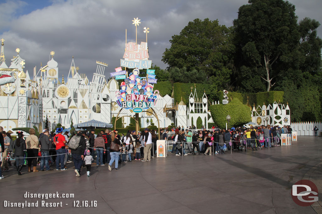 The line as we left the area was at 30 minutes and growing.