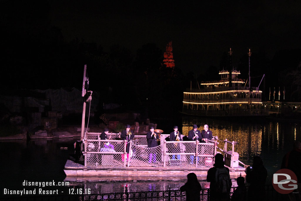 Jambalaya Jazz performing on the Rivers of America.