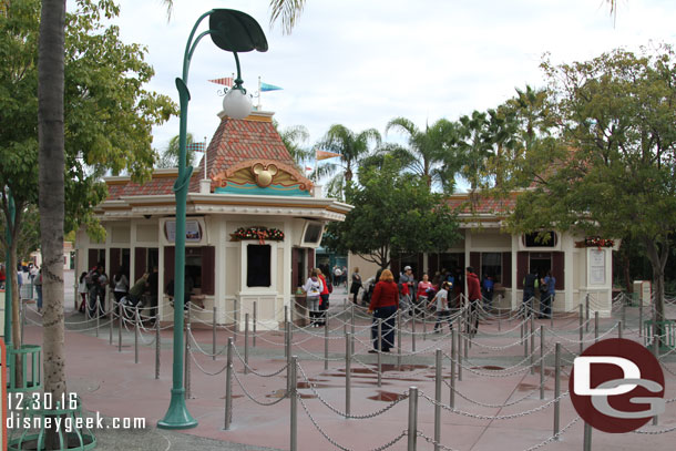 No lines at the ticket booths this afternoon.