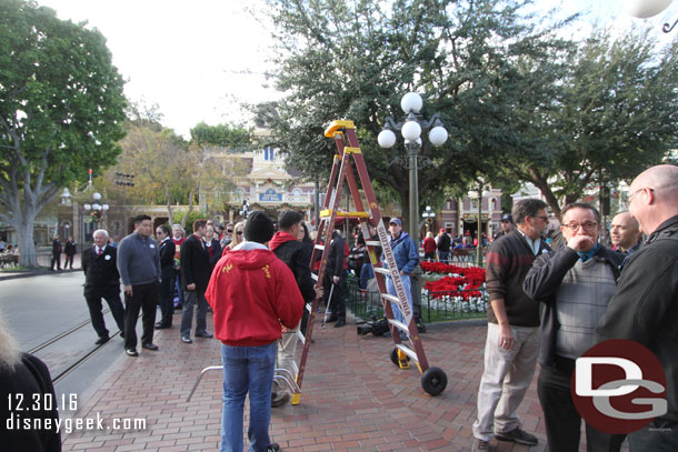 In Town Square they were setting up for a Pep Rally by the Spirit of Troy, the University of Southern California Trojan Marching Band.