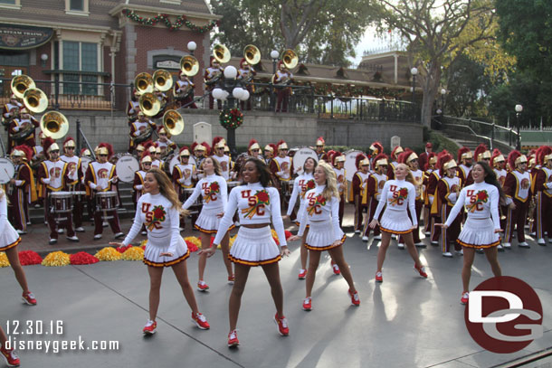 The Song Girls have Rose Bowl sweaters.