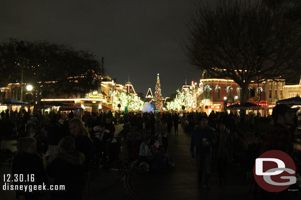 Passing through the hub. Main Street has guests but it calm.