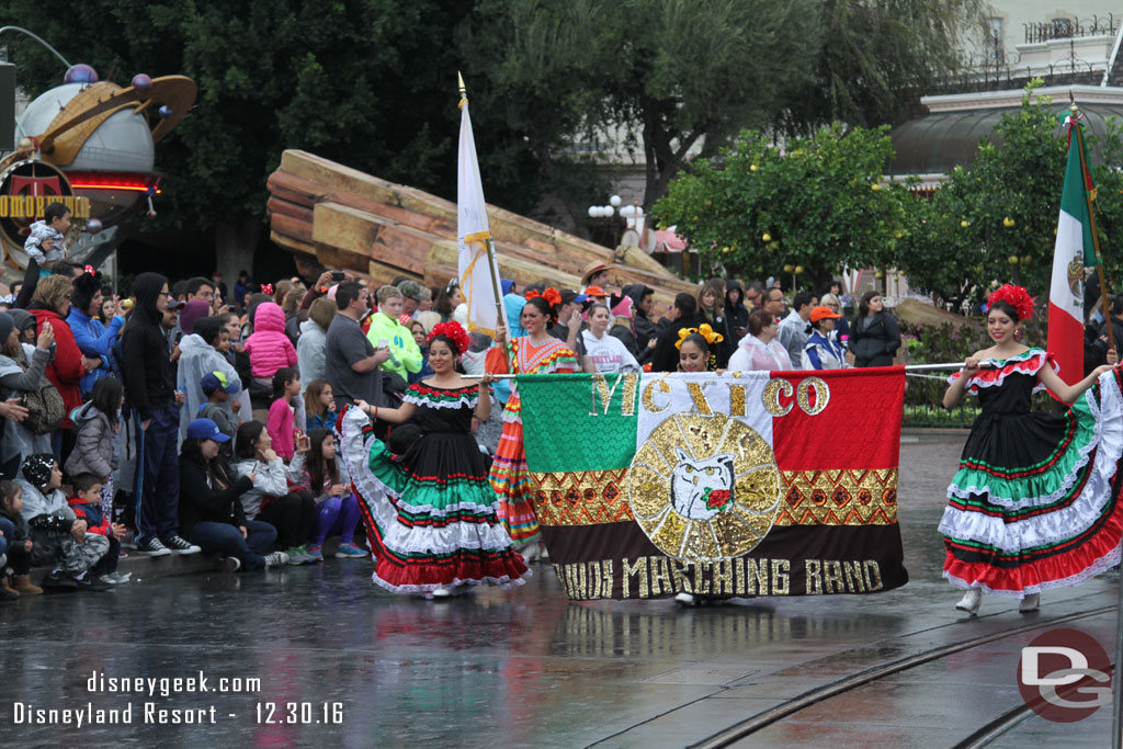 This band was from Mexico and in town for the Tournament of Roses Parade on Monday.  Today they marched through Disneyland.