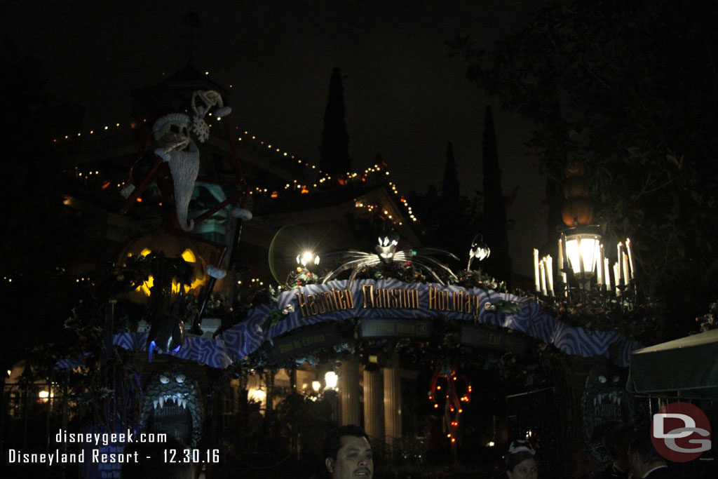 Then headed for the Haunted Mansion Holiday.