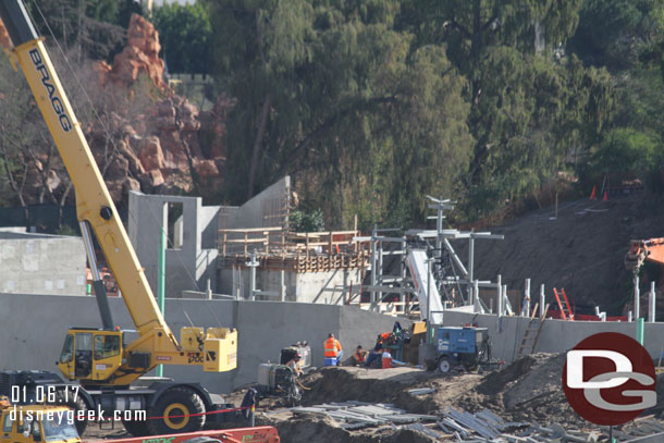 More structures to support the rock work taking shape.