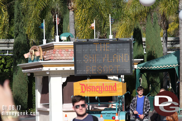 They were prepared to announce park closures, but I never heard of any today.  I think Wednesday was the only day this season they had one.