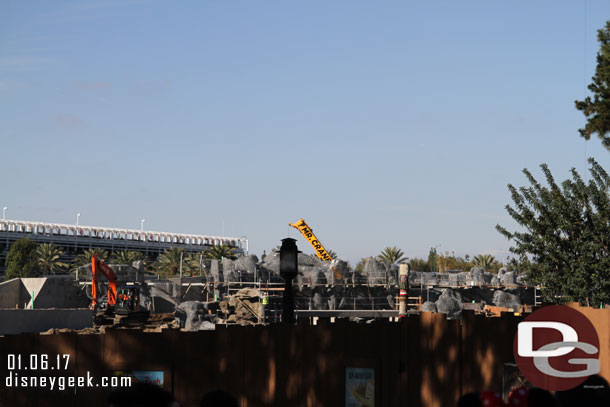 The rock formations along the backside of the Rivers of America as you enter Critter Country.