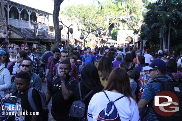 Adventureland was very busy, in part thanks to Indy being down.