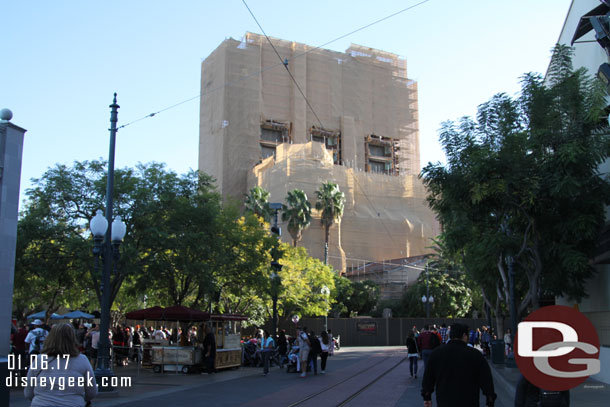 The Twilight Zone Tower of Terror is now closed and behind walls.