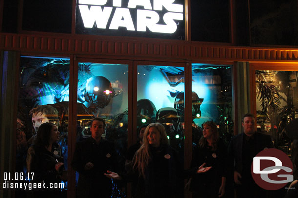 Vocal Trip performing near D Street, the Star Wars display made for a difference backdrop..