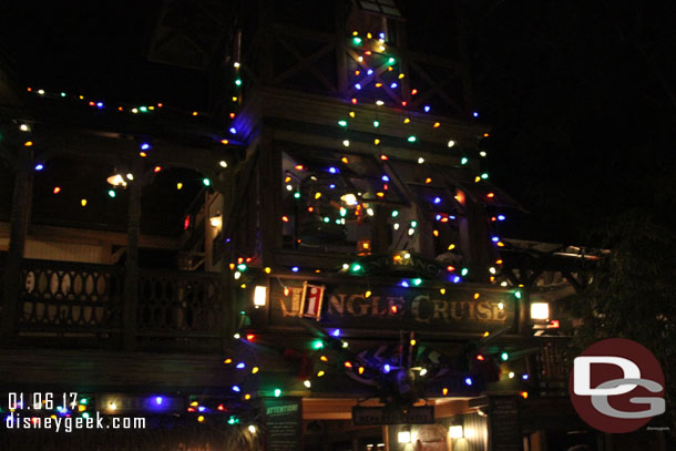 The Jingle Cruise had a 5 min wait in the app.. so we headed that way.  Took us over 10 minutes from the hub to here.