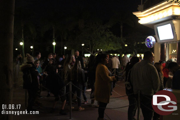 As I was leaving at 9:40pm still healthy lines at the ticket booths.