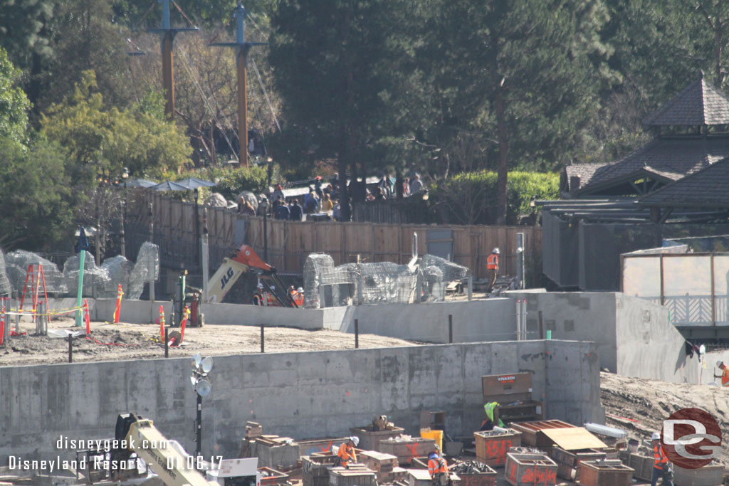 Here you can see rock work sticking up above the far wall.