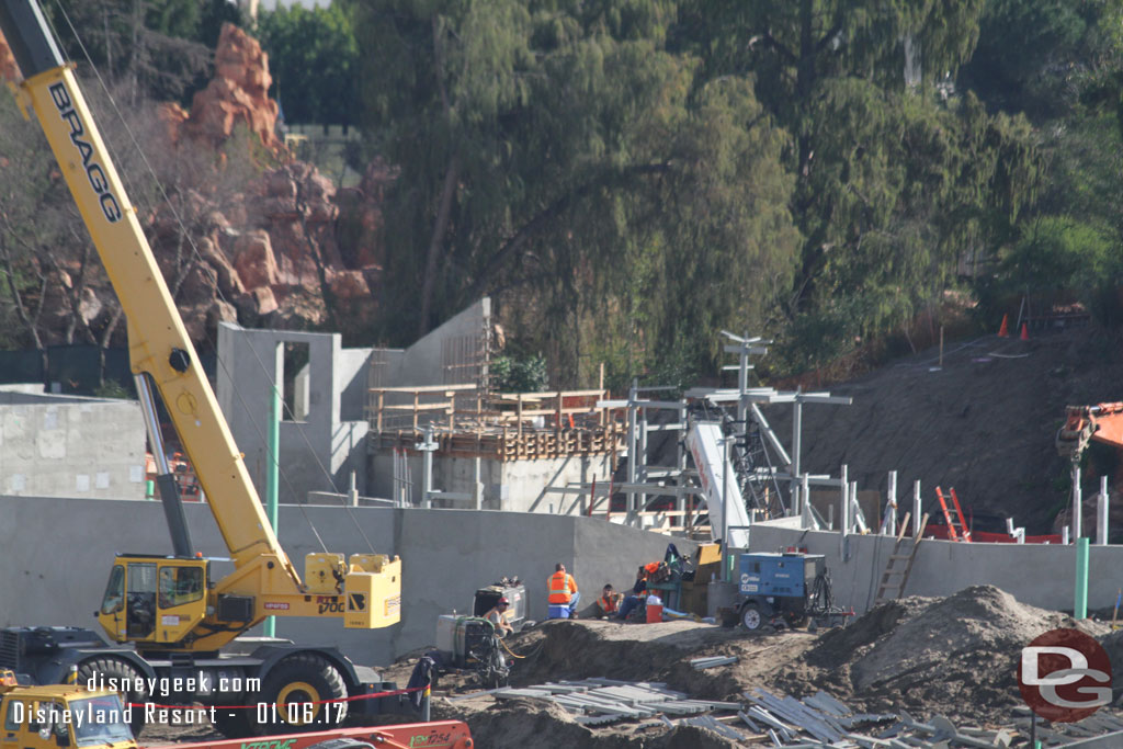 More structures to support the rock work taking shape.