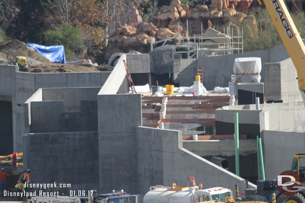 Work continues on sealing the marina structure.