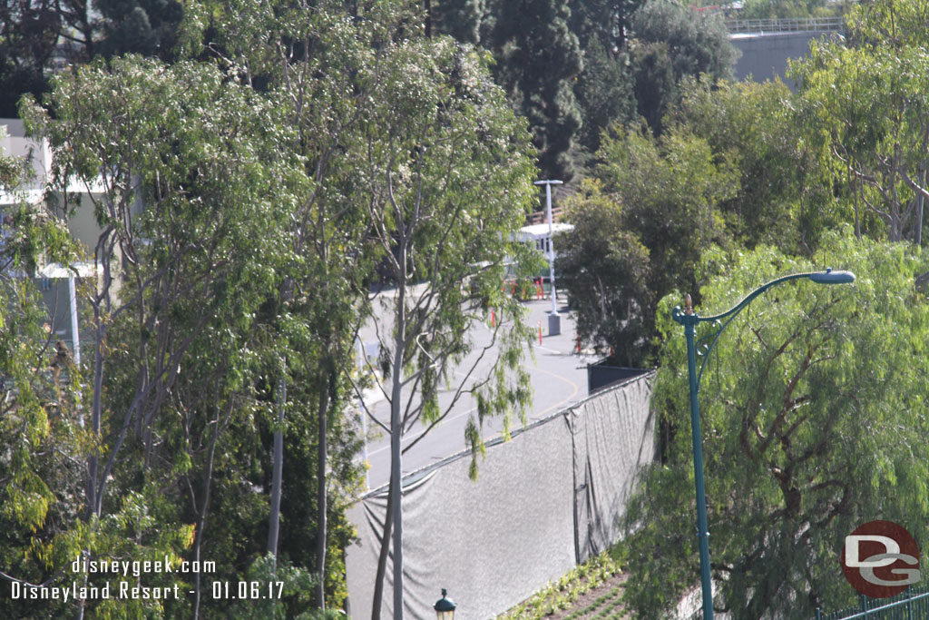 Looking toward Critter Country backstage you can see the new asphalt area/roadway.