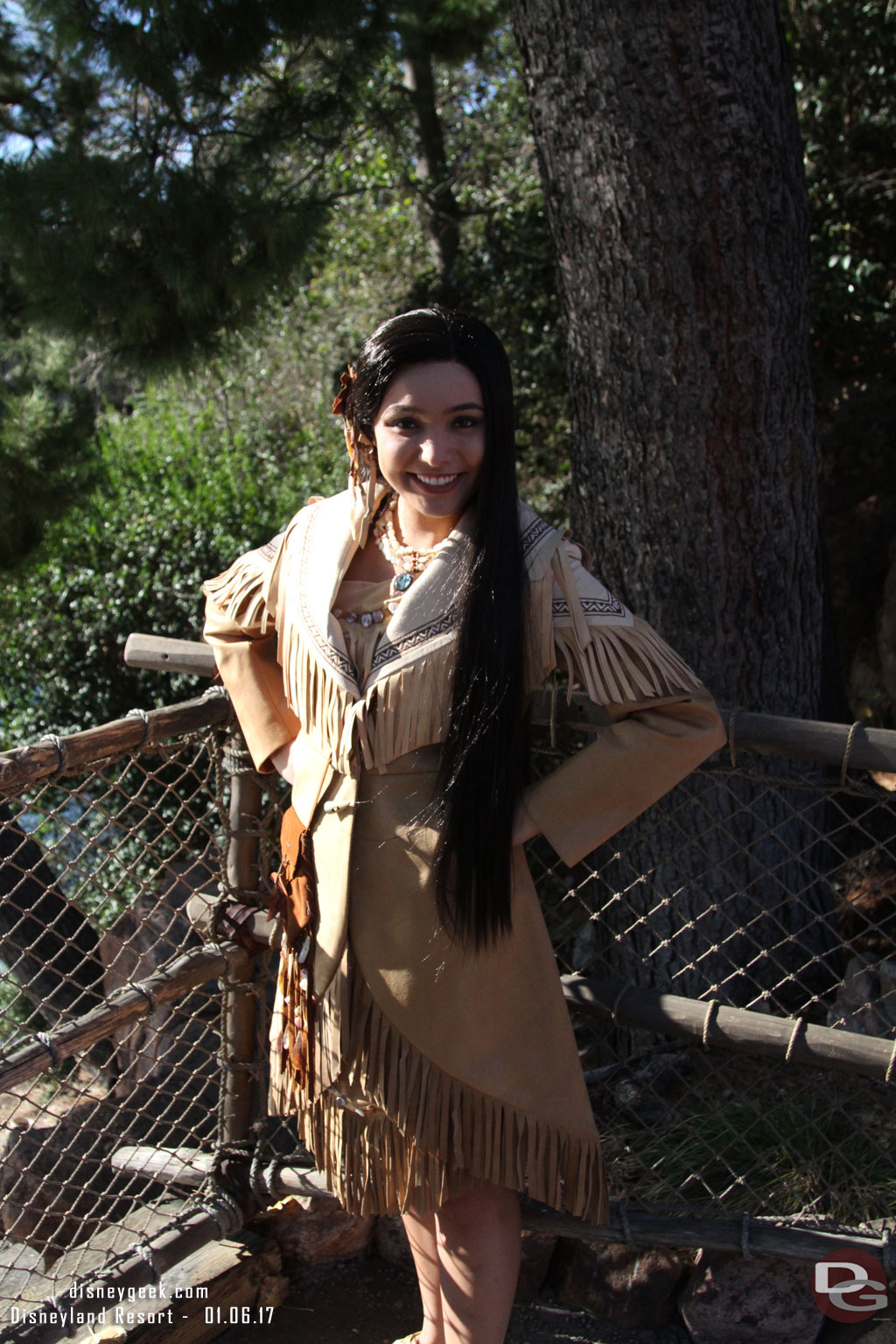 Pocahontas was out along the Rivers of America.