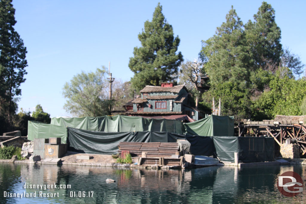 No real visible progress on Tom Sawyer Island