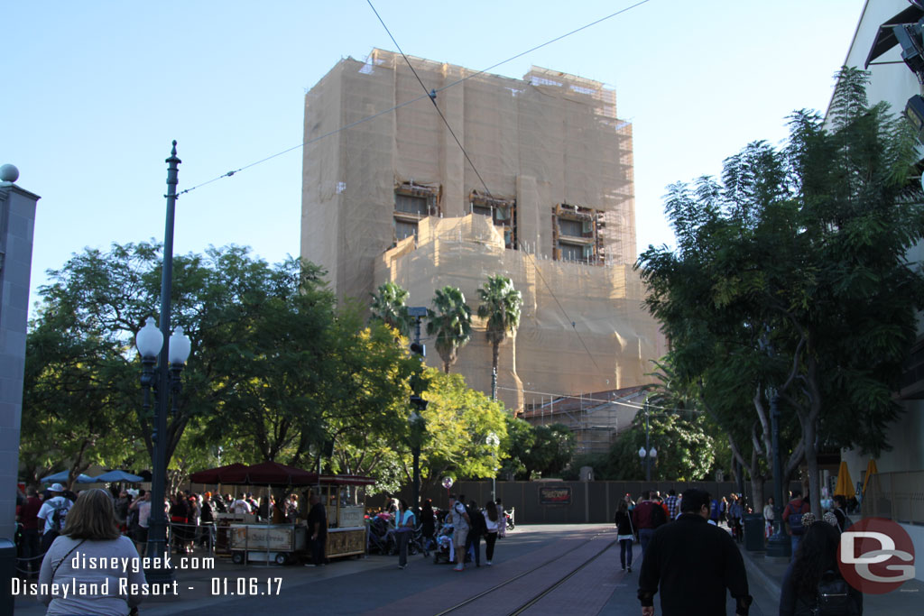 The Twilight Zone Tower of Terror is now closed and behind walls.