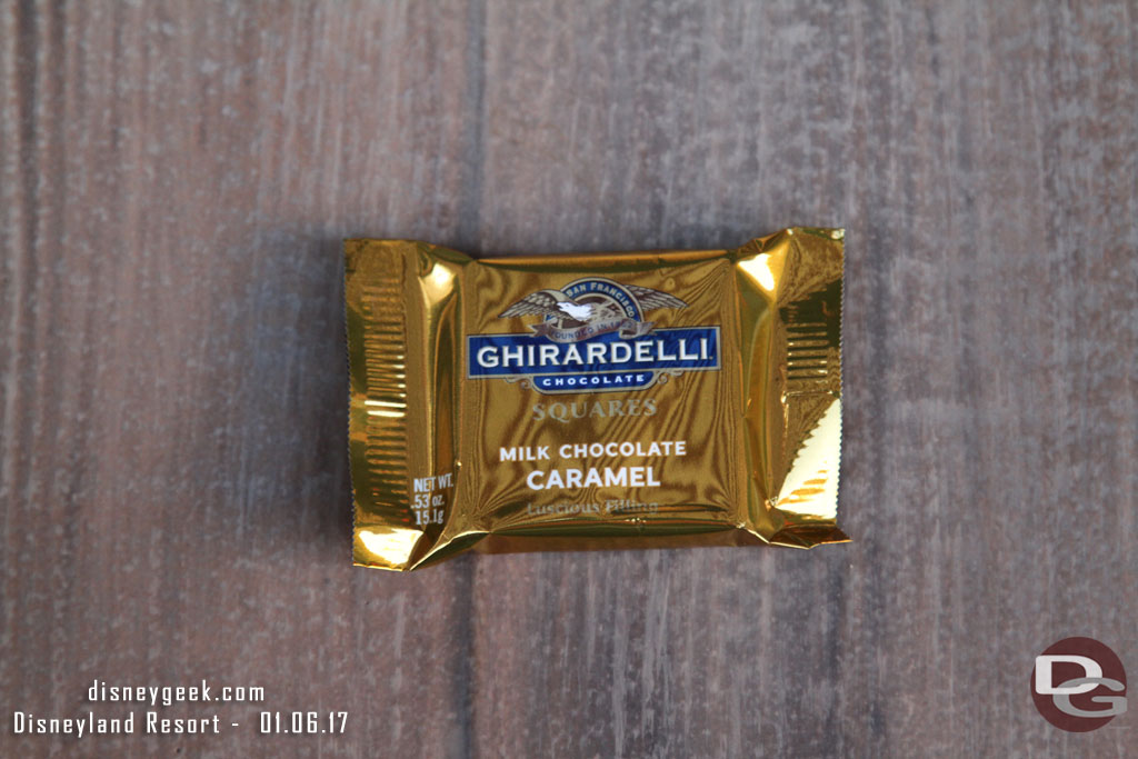 Good news Ghirardelli is back to regular size caramel squares.