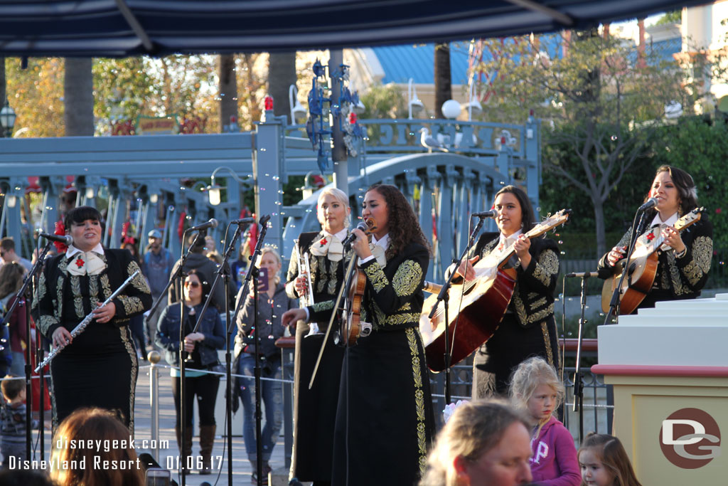 Mariachi Divas performing for Festival of Holidays on the Pacific Wharf Stage.