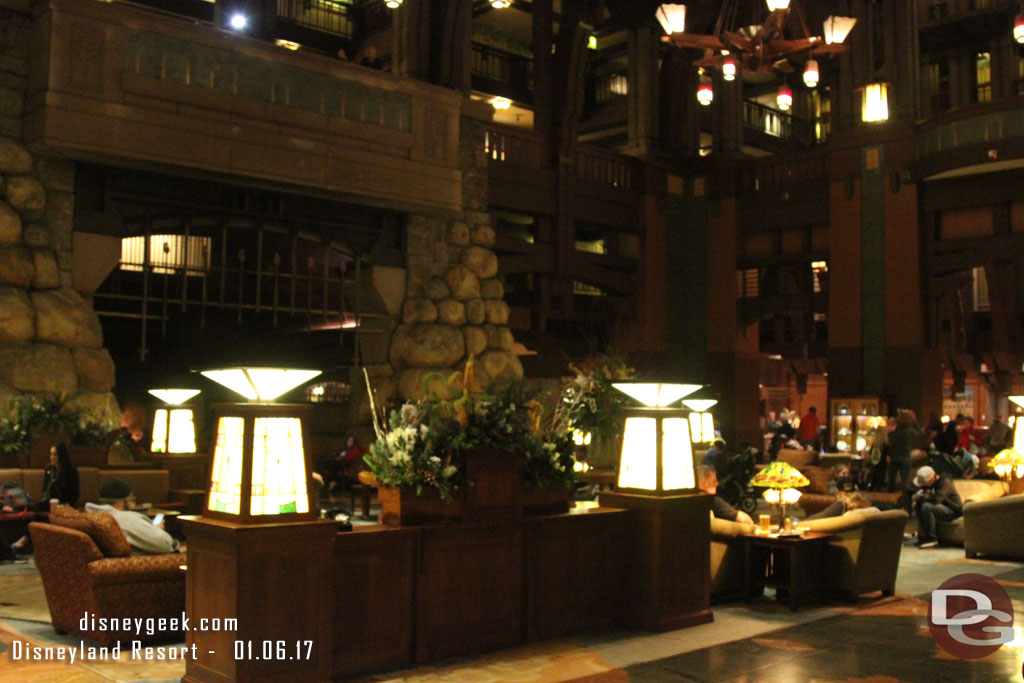 Christmas is over at the Grand Californian.  The tree and decorations are all gone.