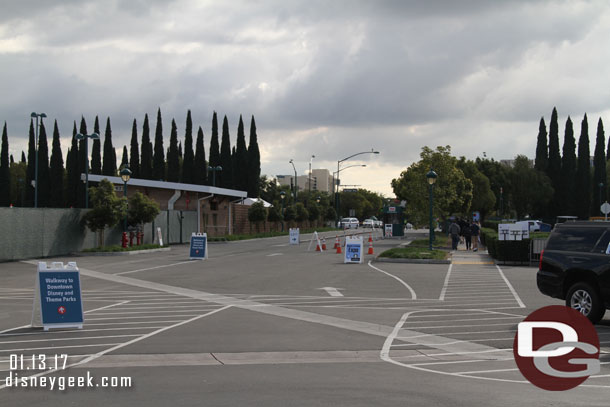 Or you can cut through the parking lot.  Which has a lot of walkways marked off and signs everywhere.