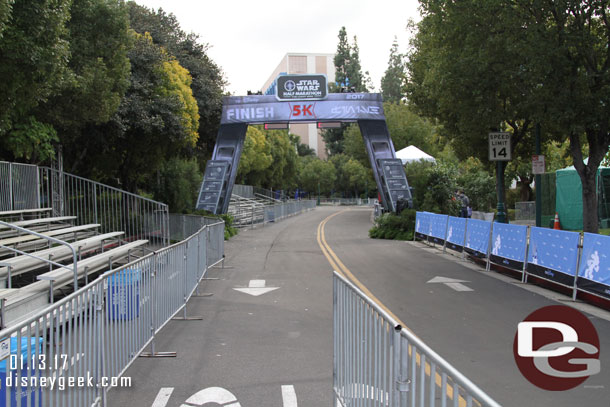 The finish line from the 5K that was this morning.