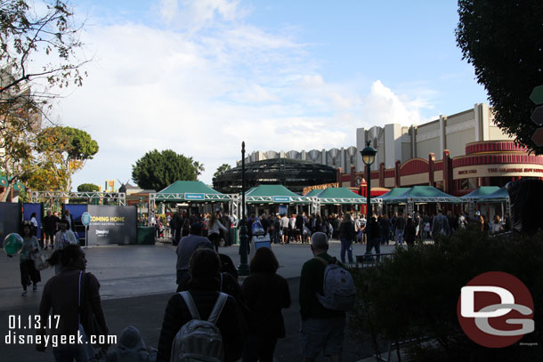 The security entrance for Downtown Disney coming from the Disneyland Hotel.