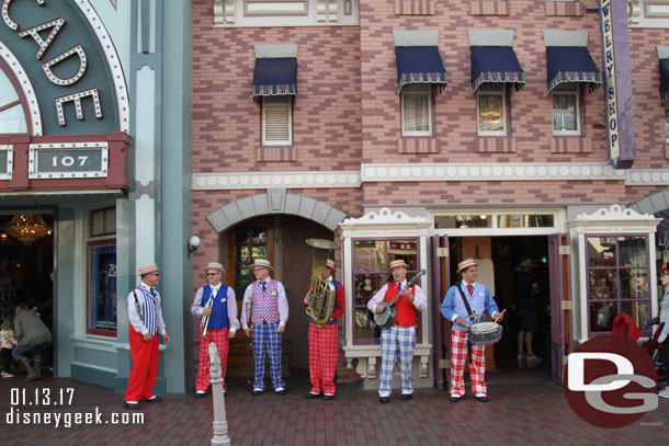 The Straw Hatters out performing.