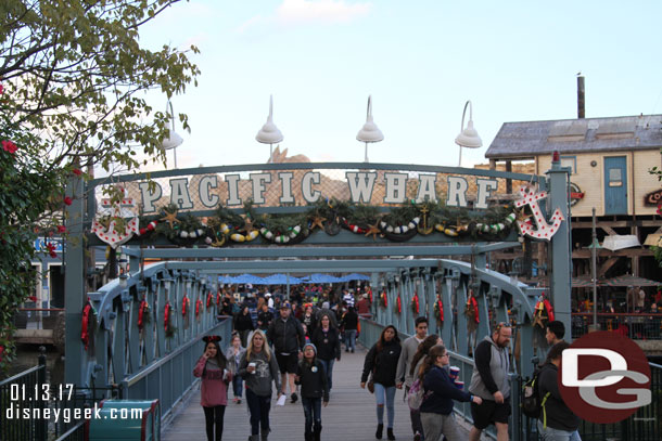 Some Christmas decorations still up at the Wharf.