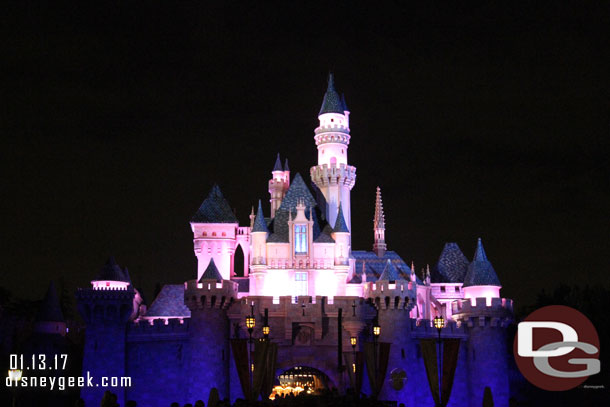 Sleeping Beauty Castle this evening.