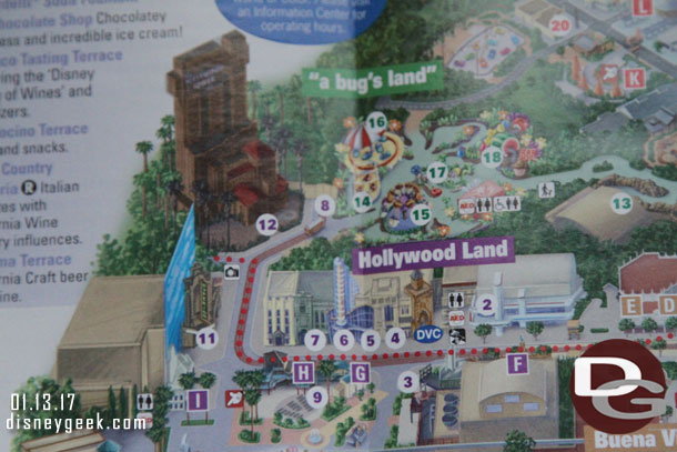 Tower of Terror is still on the park guidemap.