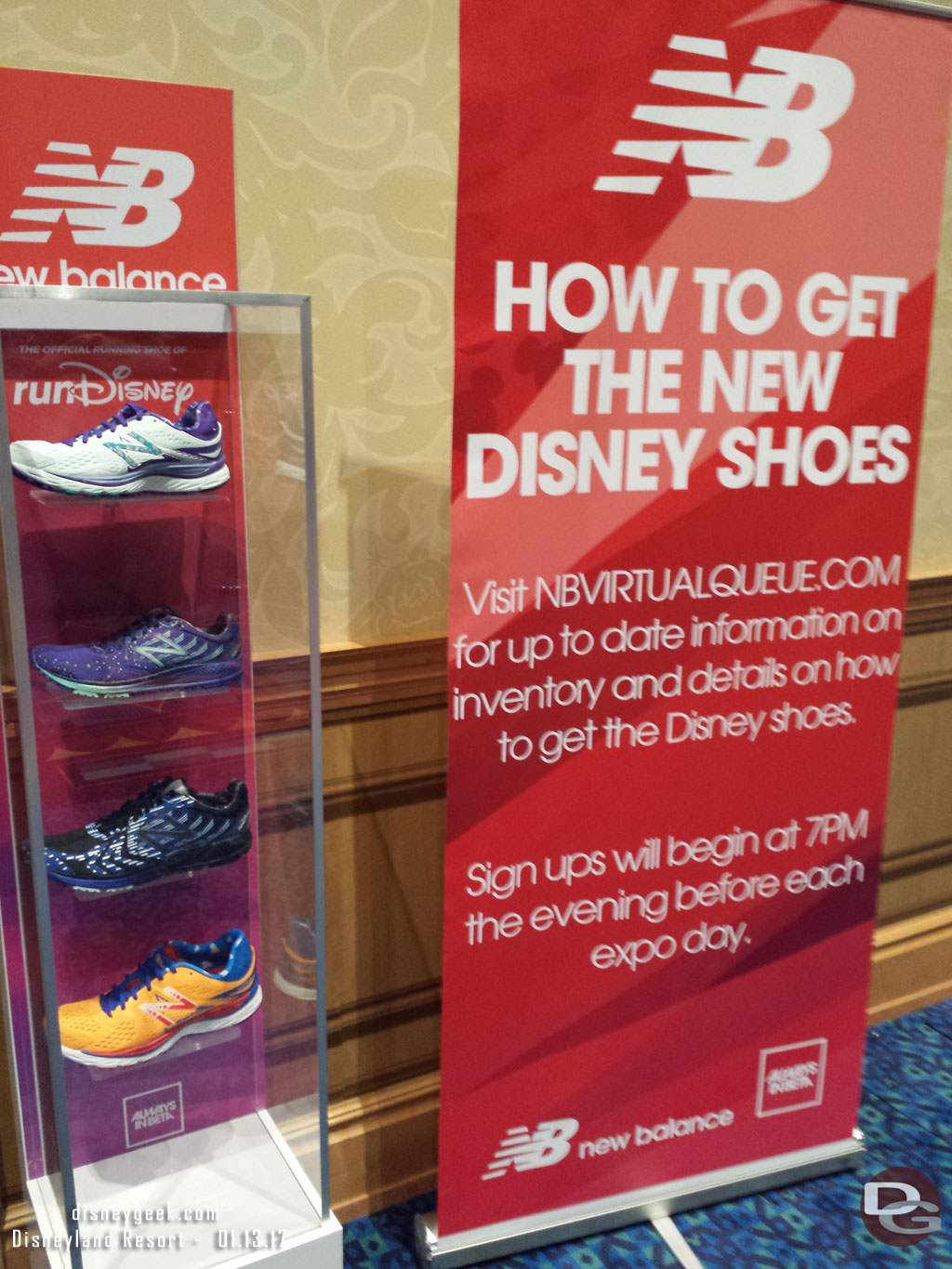 New Balance had a line of shoes featuring attractions this year.  And a virtual queue you could sign up to purchase them.