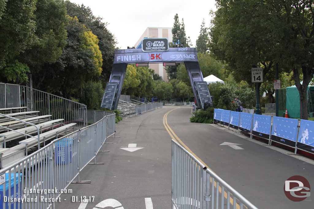 The finish line from the 5K that was this morning.