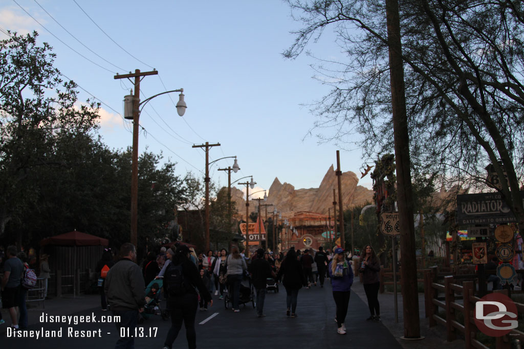 The poles are still there and some decorations remain but most are now gone.