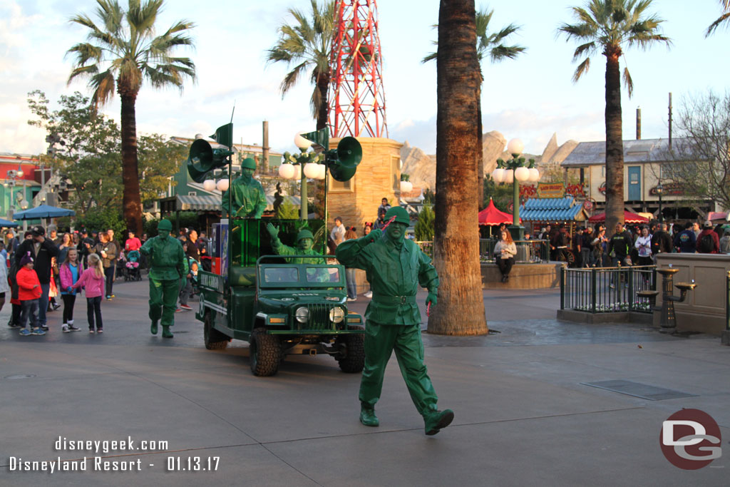 The Green Army Men passing by.