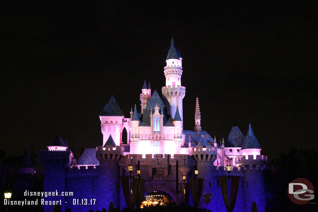 Sleeping Beauty Castle this evening.