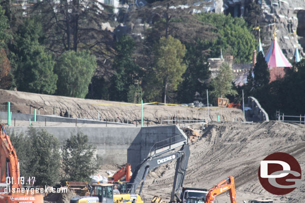 A better look at the trees on the far hill, the former sky way building location.