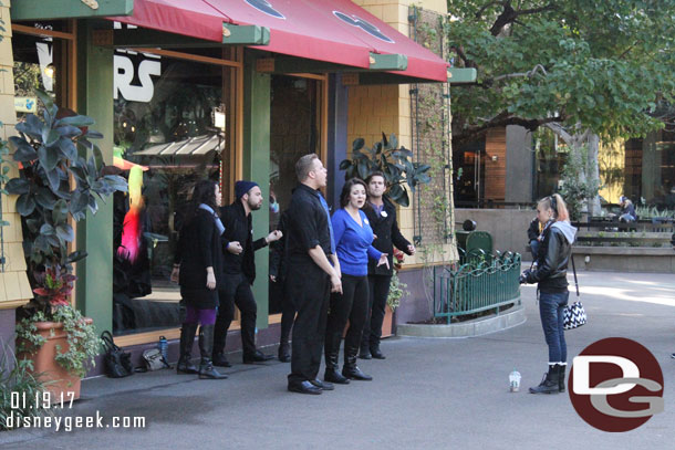 Vocal Trip performing near the World of Disney.