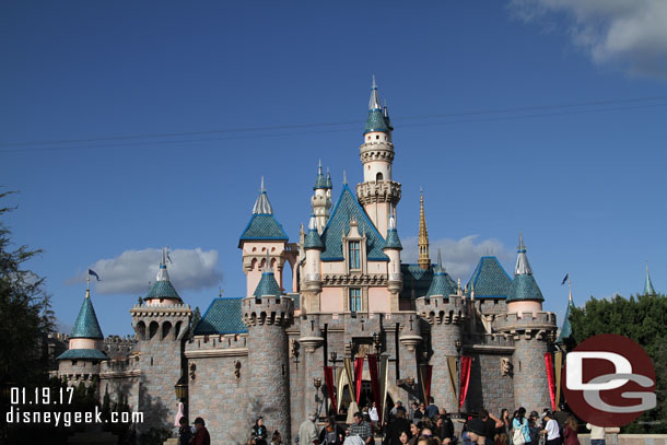 The 60th turret tops and roofs have returned to Sleeping Beauty Castle.