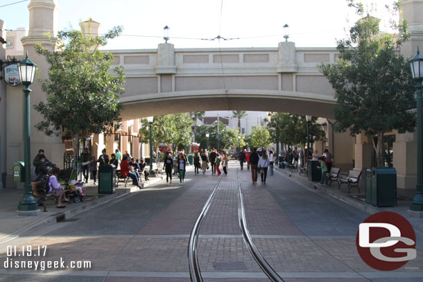 I turned around and made my way to Disney California Adventure to meet a friend.  Buena Vista Street this afternoon