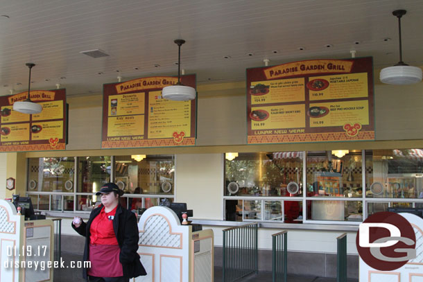 Paradise Garden Grill features a special menu for Lunar New Year.