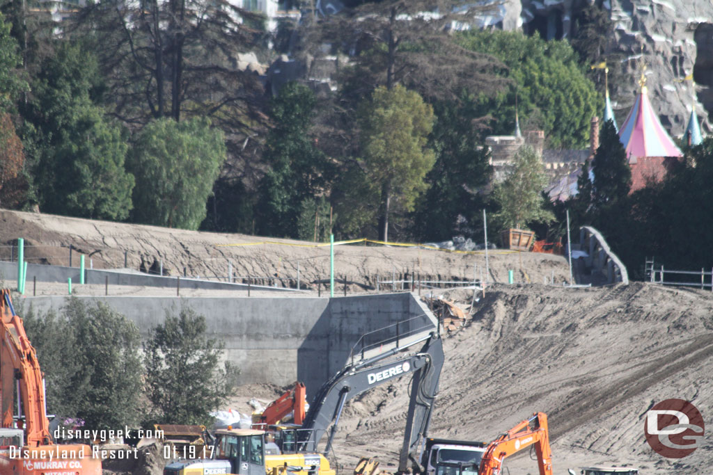 A better look at the trees on the far hill, the former sky way building location.