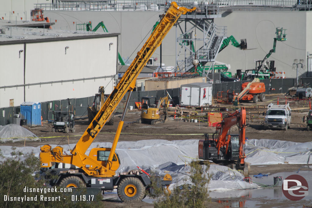 A closer look at the far corner.  There was some plastic down to try and protect some of the areas they were working on from the weather.