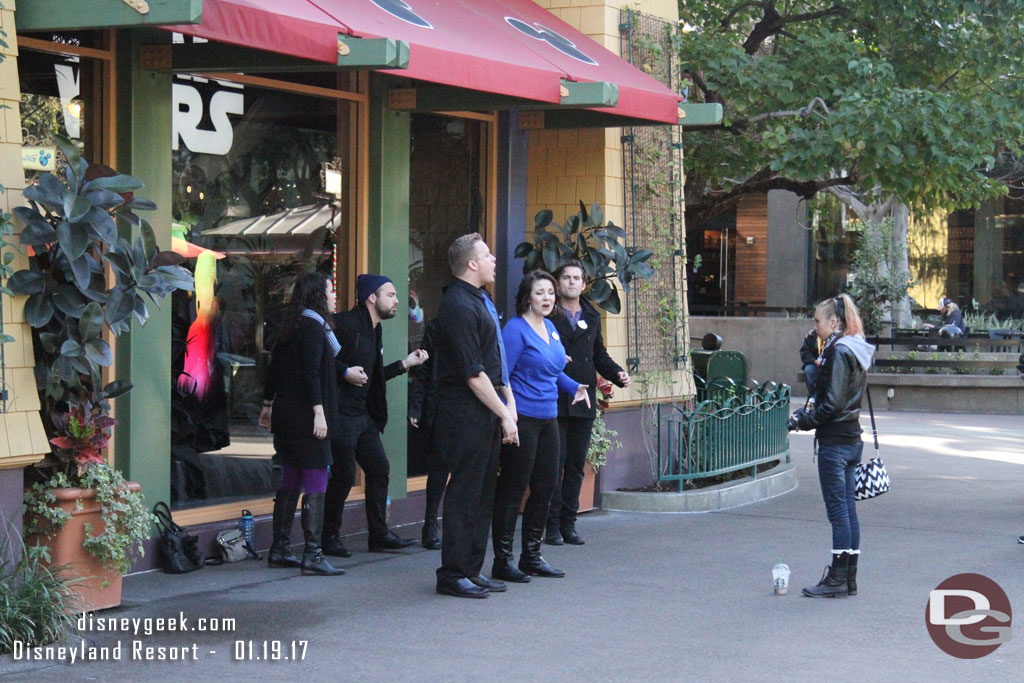 Vocal Trip performing near the World of Disney.