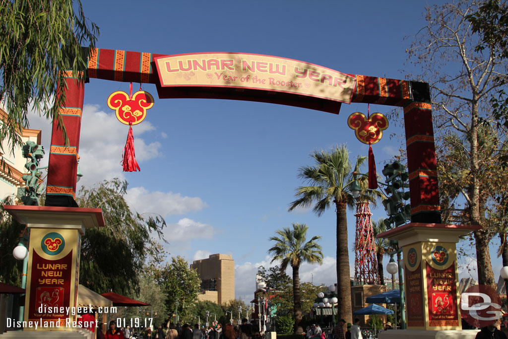 Looking back at the archway.