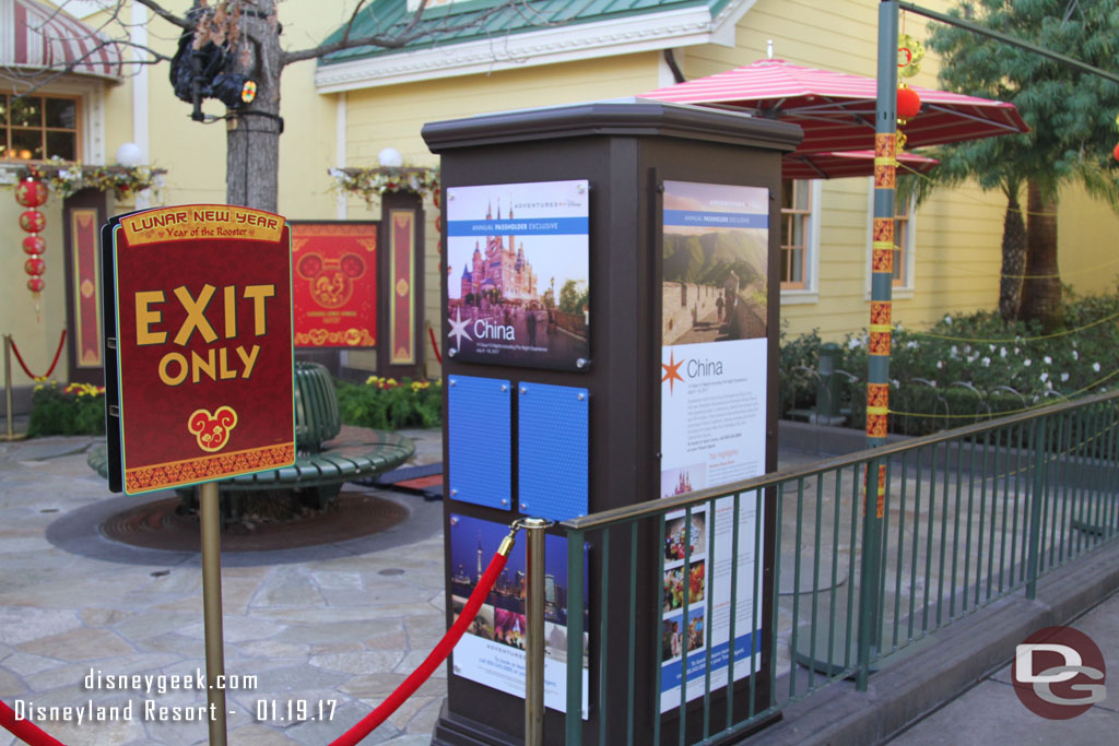 An annual pass area set up near Boardwalk Pizza and Pasta