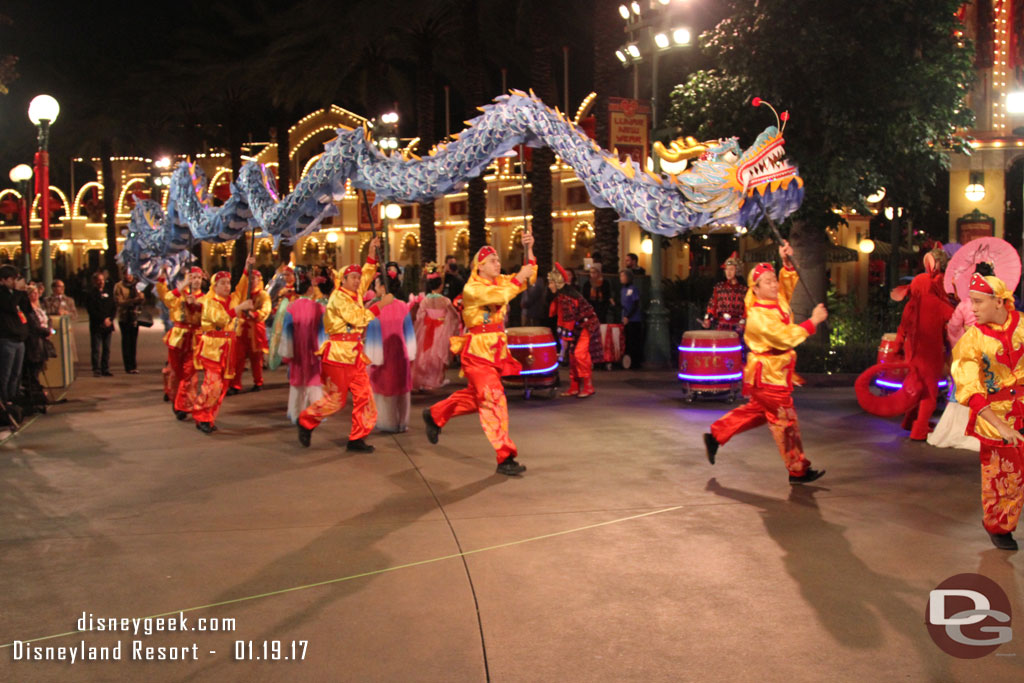 A dragon dance is performed.